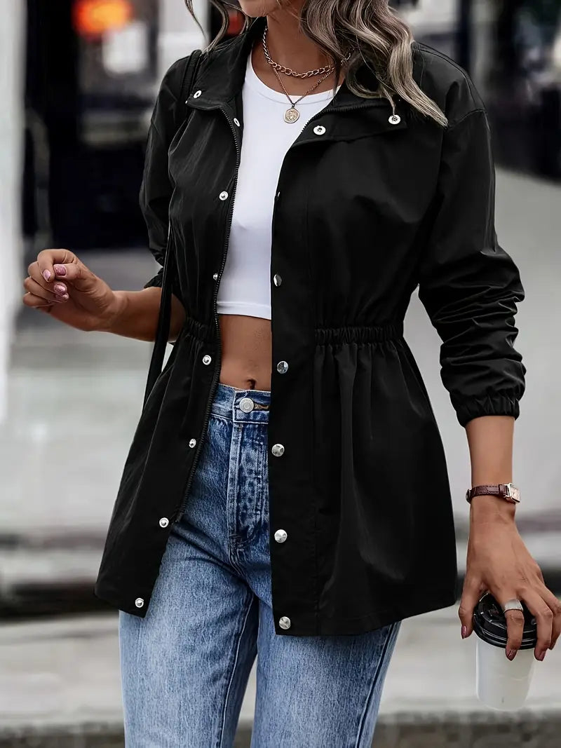 Olivia™ - Chique, halflange, winddichte jas met rits