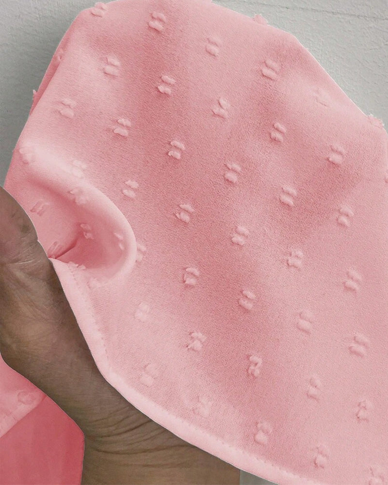 Blouse met één schouder, kant en 3D-bloem