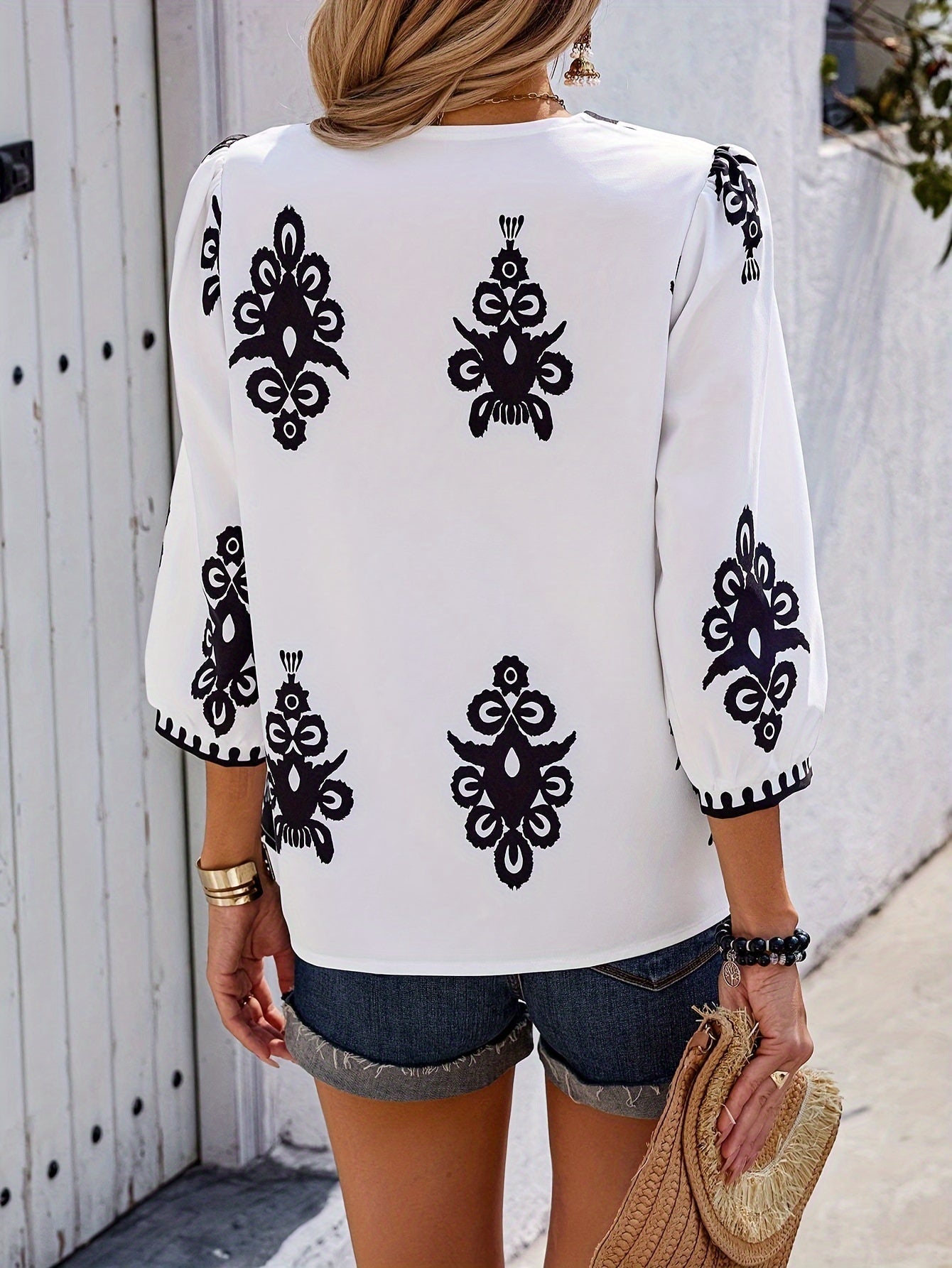 Maya – Lichtgewicht blouse met bloemenprint, bohemian chic