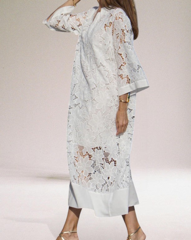Beata™ | Luxe kanten lange jurk