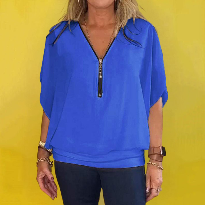 FREDERIKA - CHIFFON TOP MET RITS