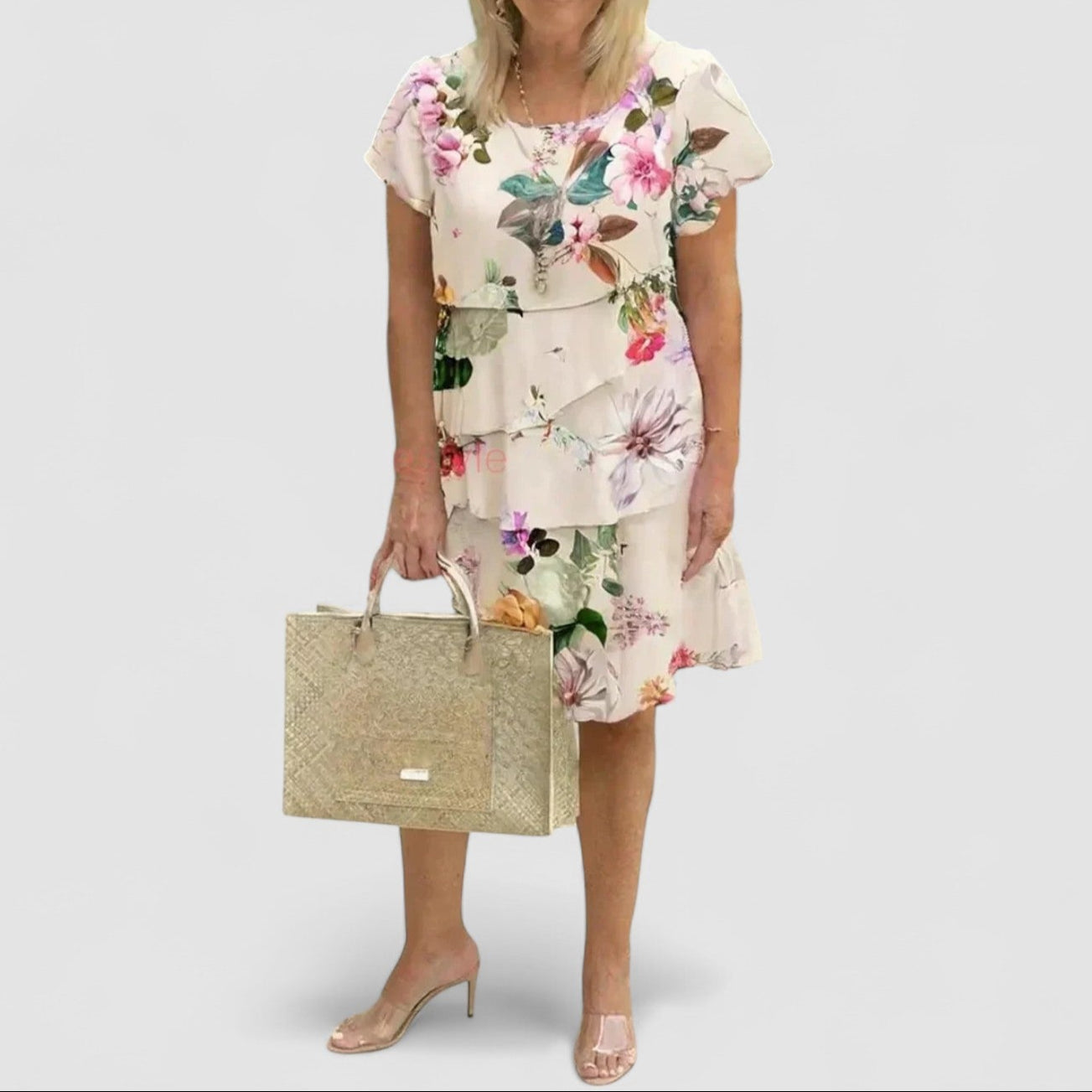 Loretta™ | Bloemen en elegante lange jurk