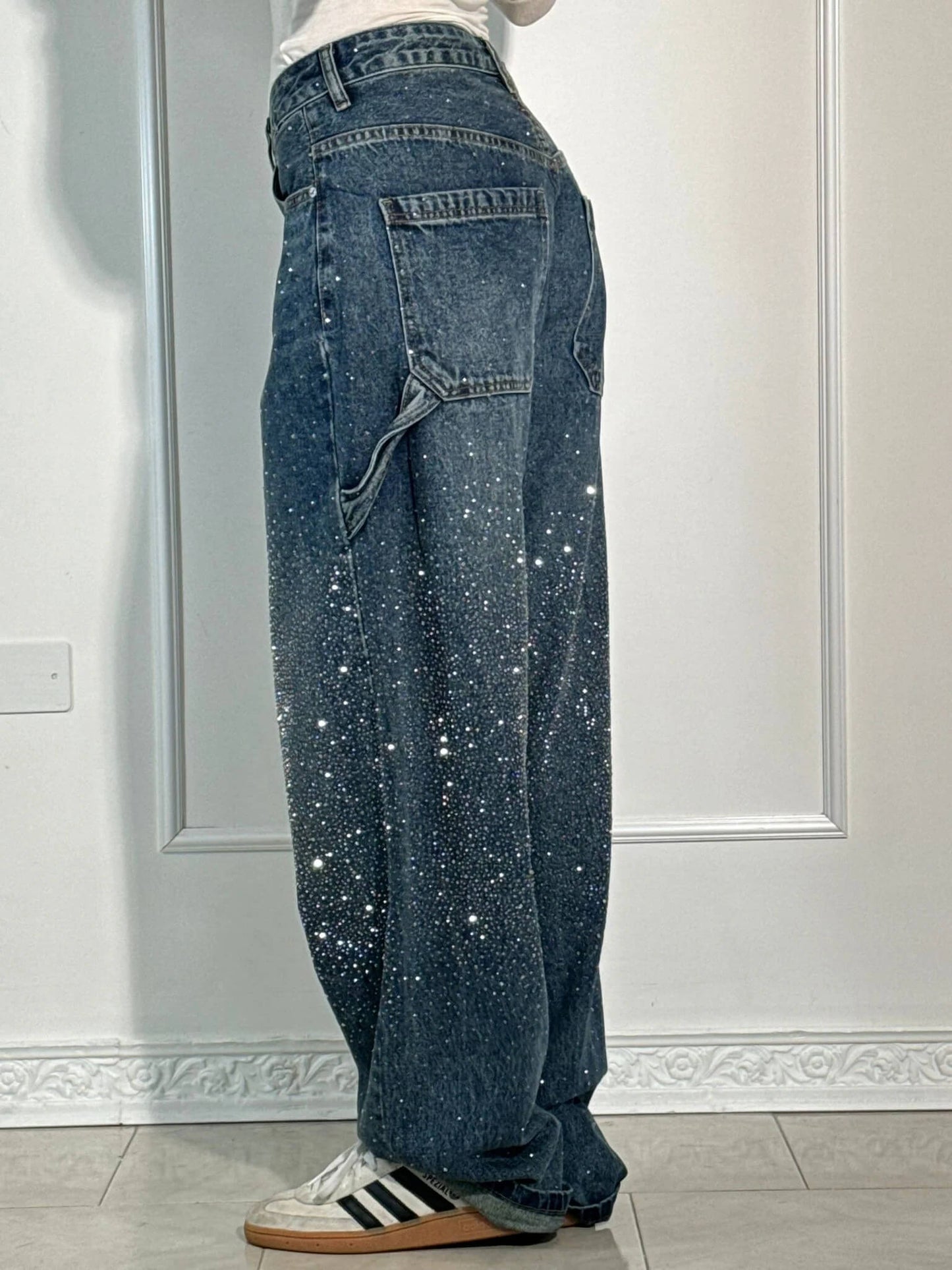 Belle™ Glinsterende damesjeans