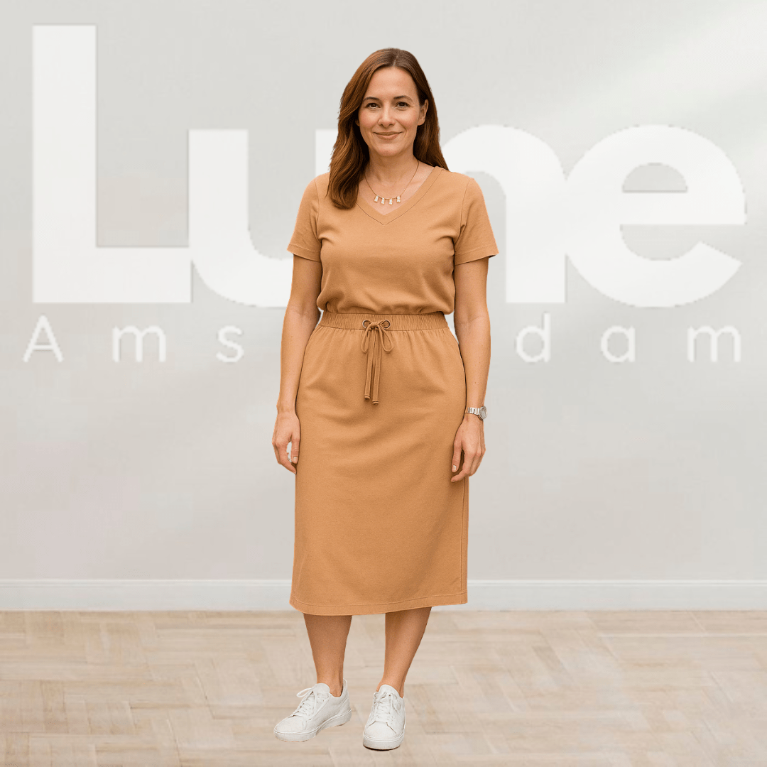 Elegante V-hals top en rokset