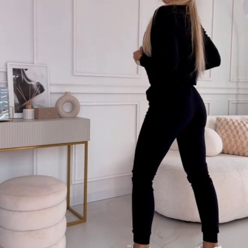 3-delig trainingspak met rits voor dames