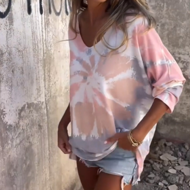 Comfortabele V-hals casual top voor dames