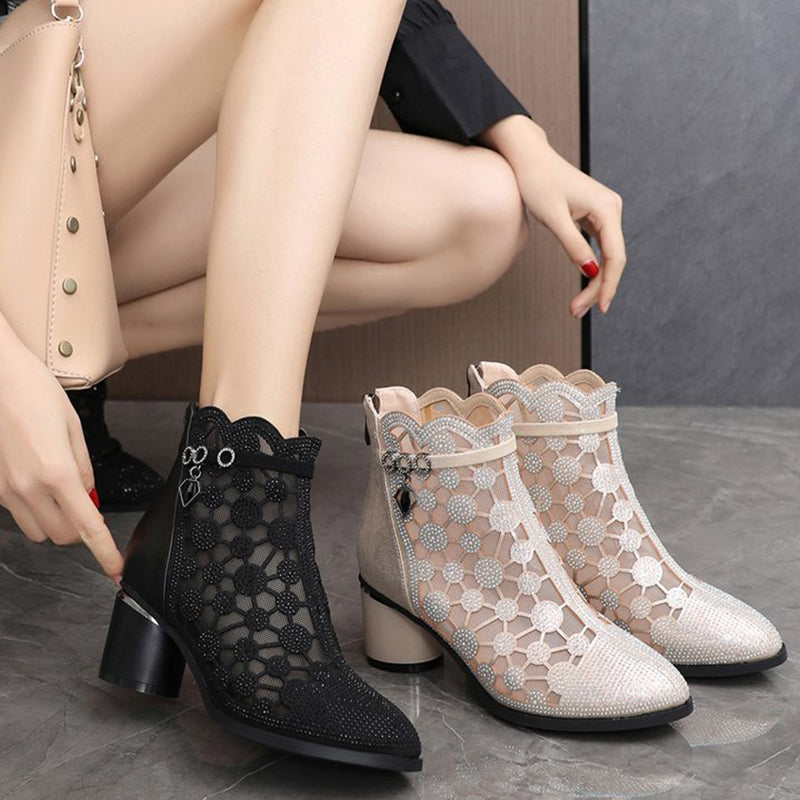 Nieuwe stijl holle damesschoenen met hoge hak✨