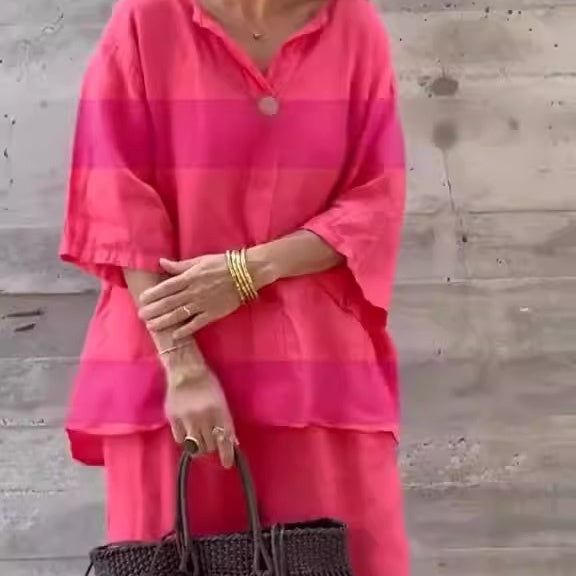 2-delige set van top en broek in losse pasvorm voor dames