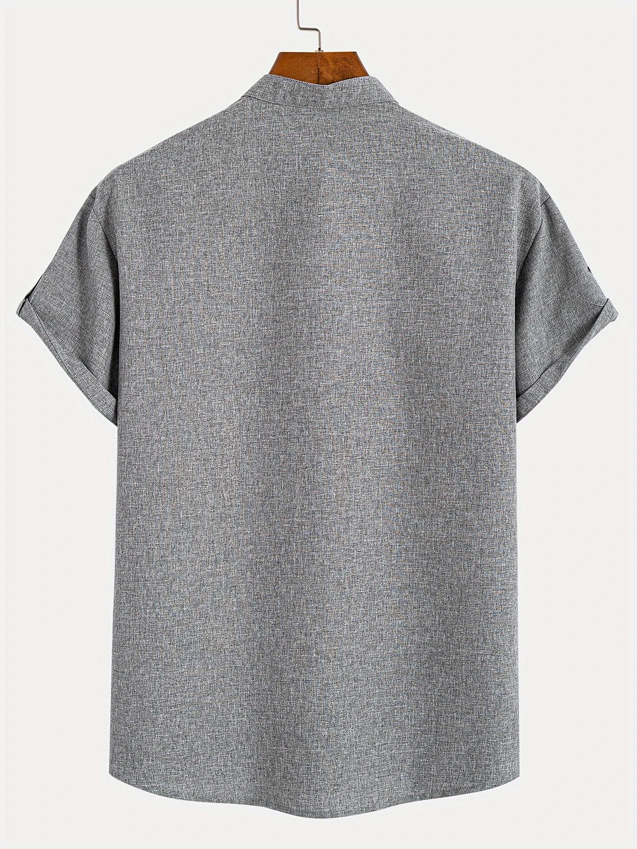 Elliott – Elegant overhemd met korte mouwen en opstaande kraag