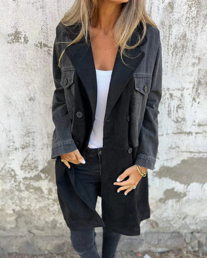 MARITES - DENIM EN SUÈDE JAS