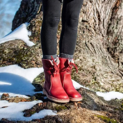 Charlot™ - Leren laarzen met wollen voering