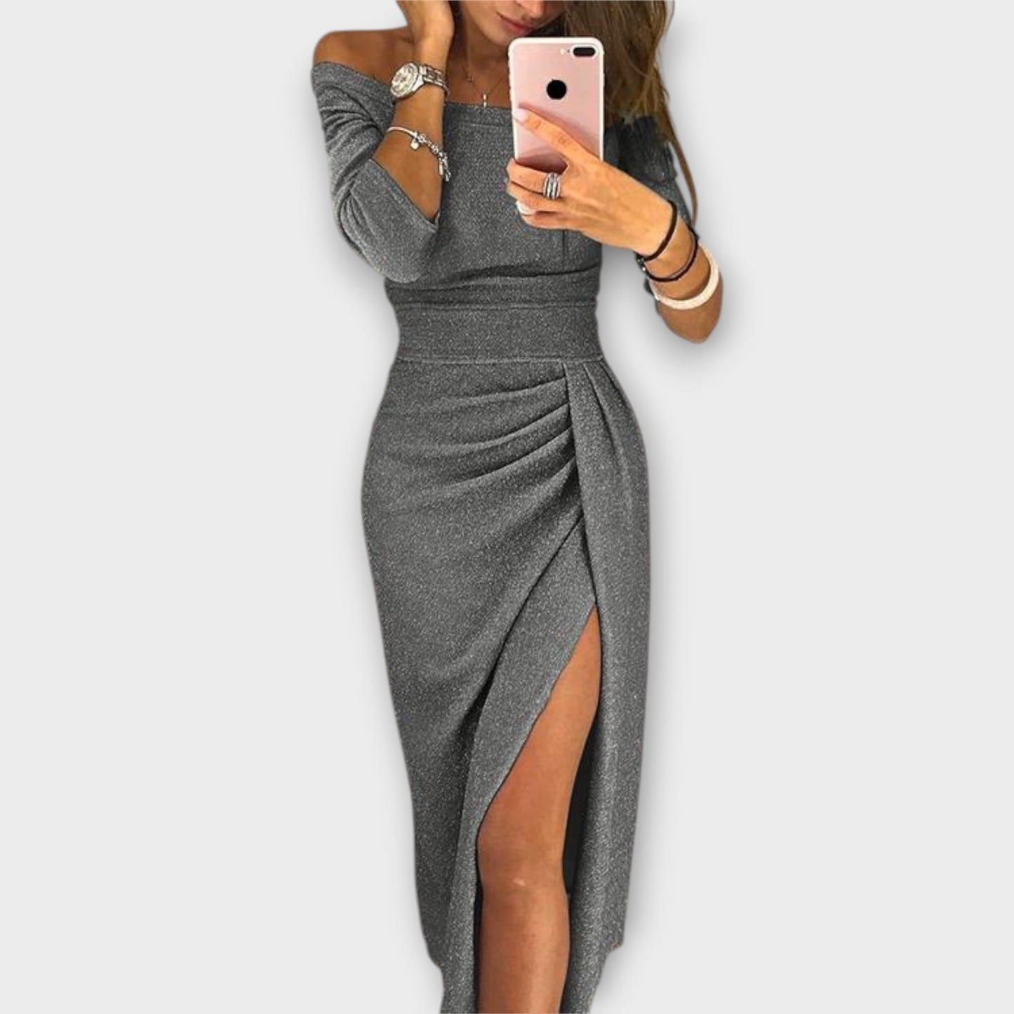 Lena™ - Elegante off-shoulder jurk