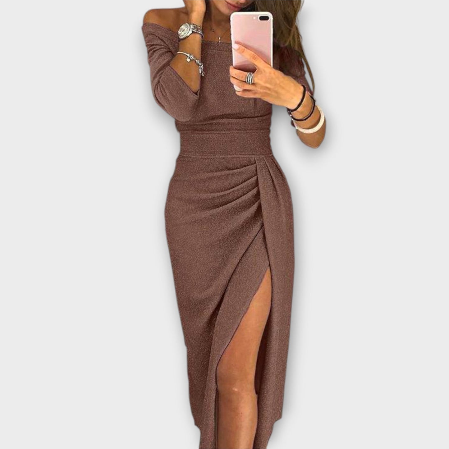 Lena™ - Elegante off-shoulder jurk