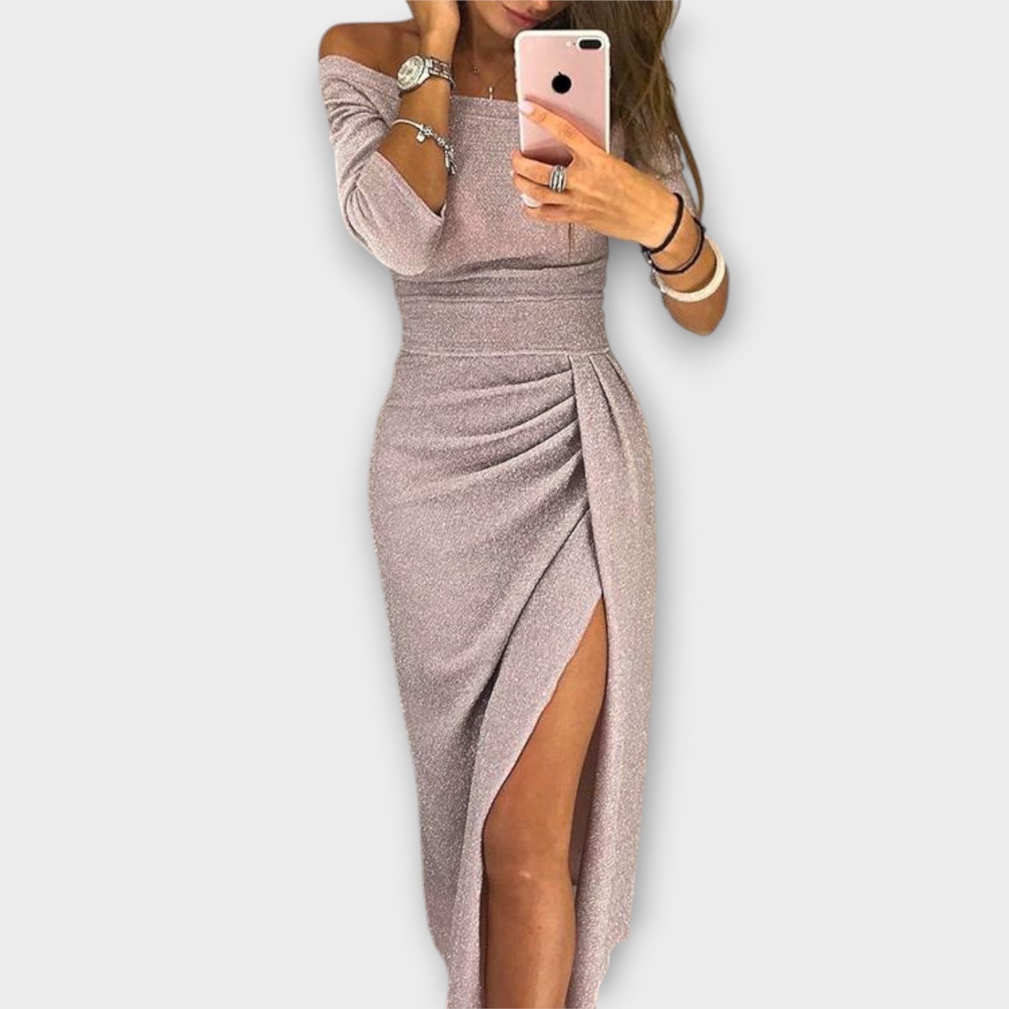 Lena™ - Elegante off-shoulder jurk