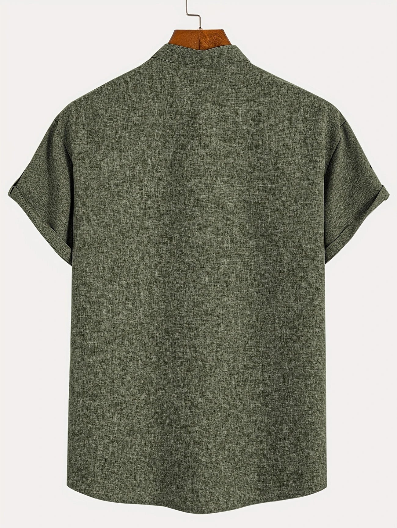 Elliott – Elegant overhemd met korte mouwen en opstaande kraag