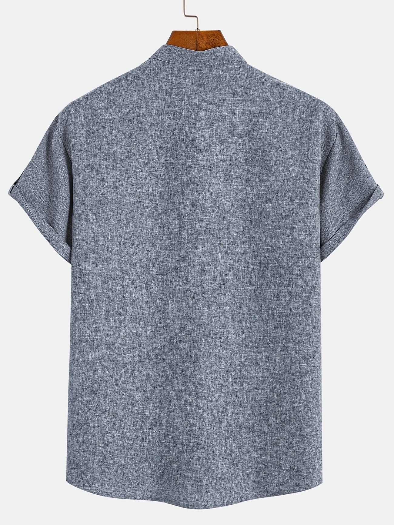 Elliott – Elegant overhemd met korte mouwen en opstaande kraag