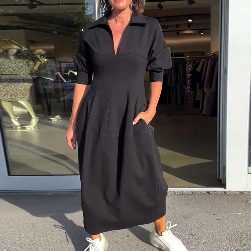 Casual jurk in effen kleur