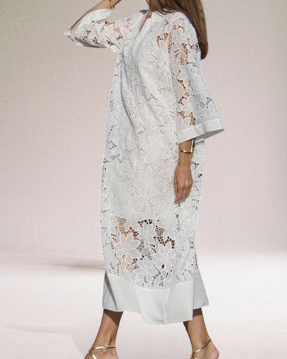 Beata™ | Luxe kanten lange jurk