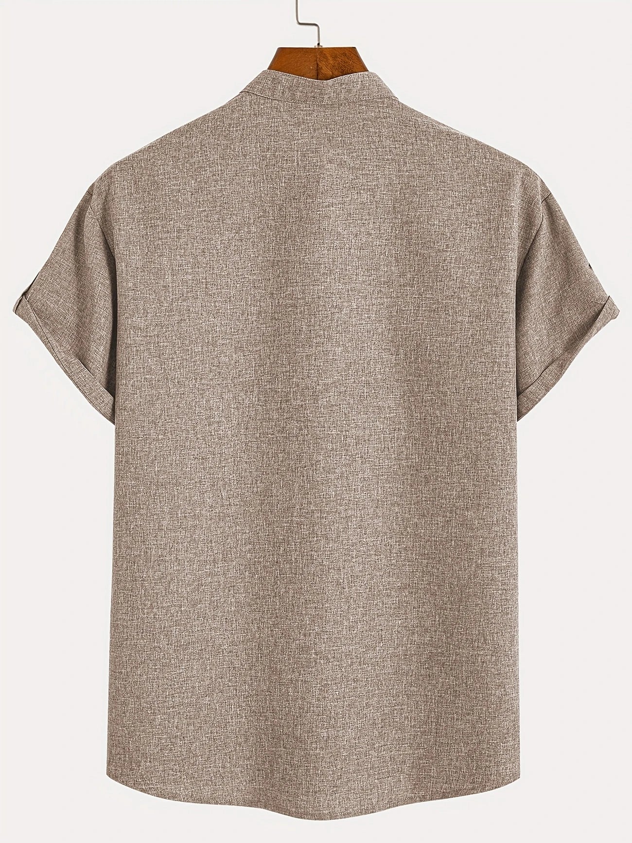 Elliott – Elegant overhemd met korte mouwen en opstaande kraag