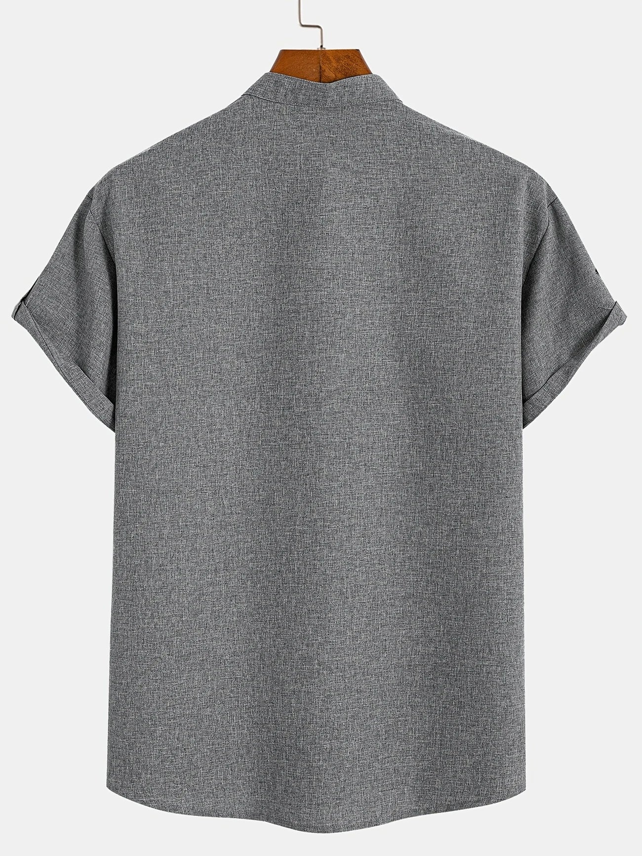 Elliott – Elegant overhemd met korte mouwen en opstaande kraag