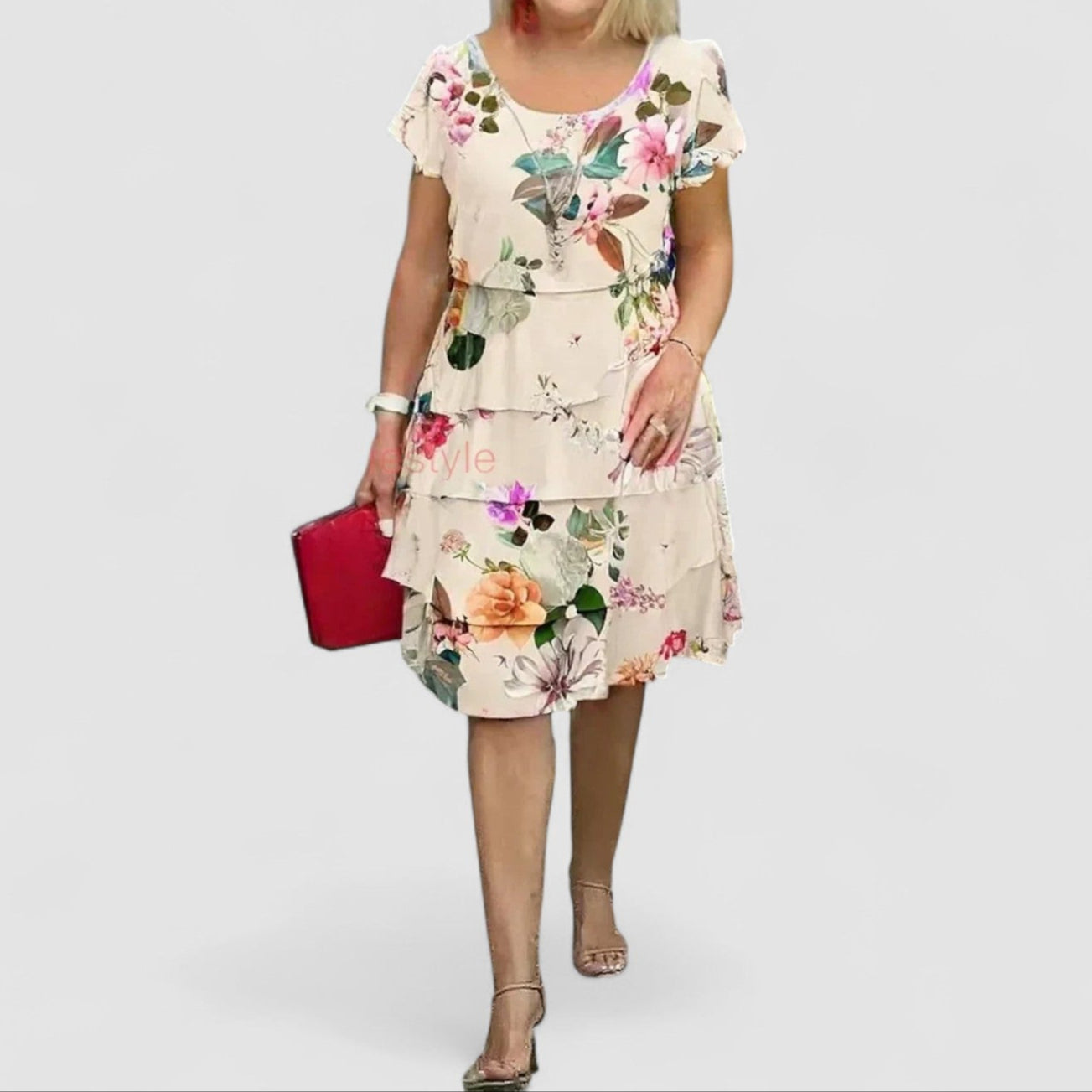 Loretta™ | Bloemen en elegante lange jurk