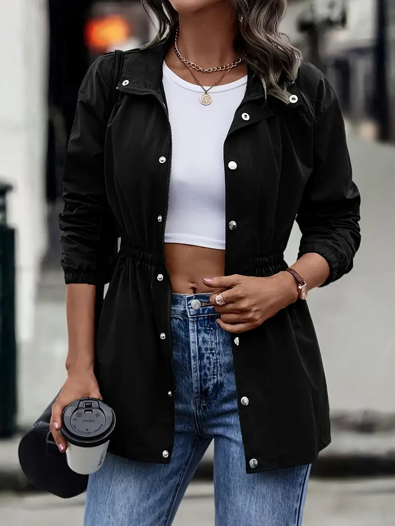 Olivia™ - Chique, halflange, winddichte jas met rits