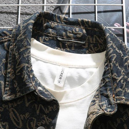 Hans™ Denim jasje met letters