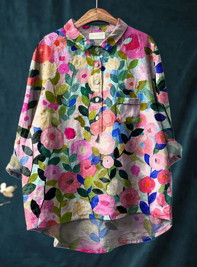 Elise™ | Klassieke bloemenblouse