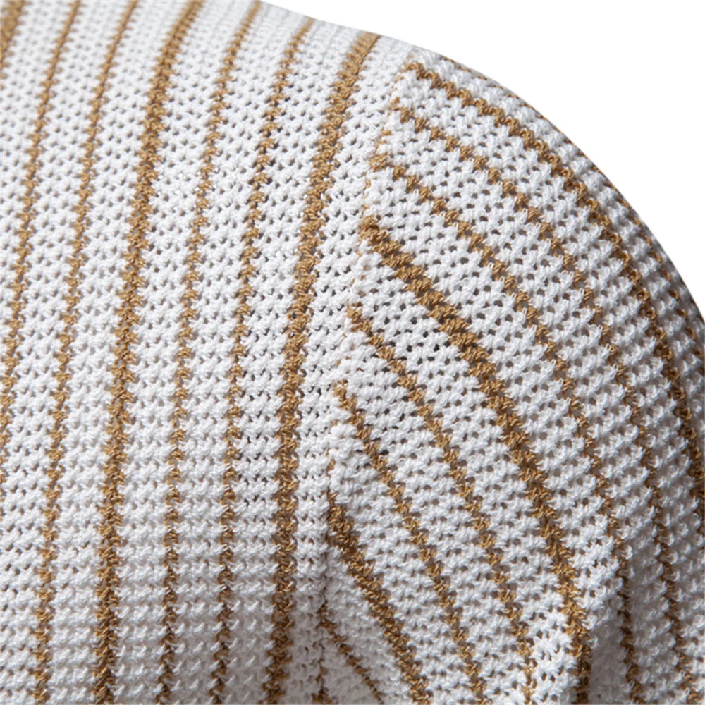 Marco | Heren gebreid overhemd retrolook met knoopsluiting