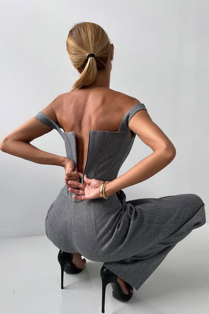 FIGEN - DRIEDELIGE SET MET DUBBELKRUISENDE BLAZER