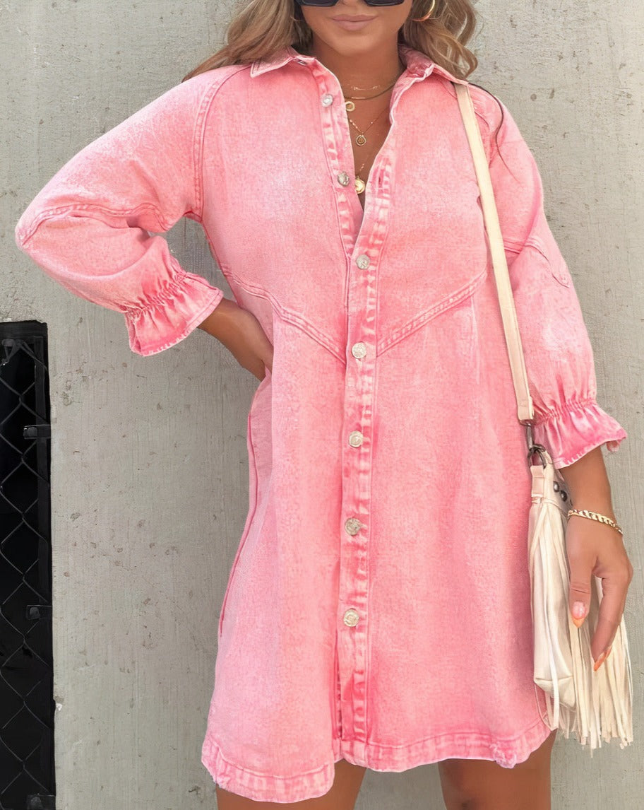 Grace | Denim overhemd met lange mouwen