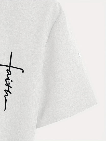 Elliott – Elegant overhemd met korte mouwen en opstaande kraag