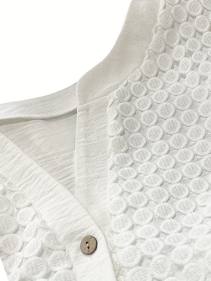 Dames - Linnen overhemd - Luchtig zomeroverhemd met knoopsluiting - Licht en comfortabel voor warm weer