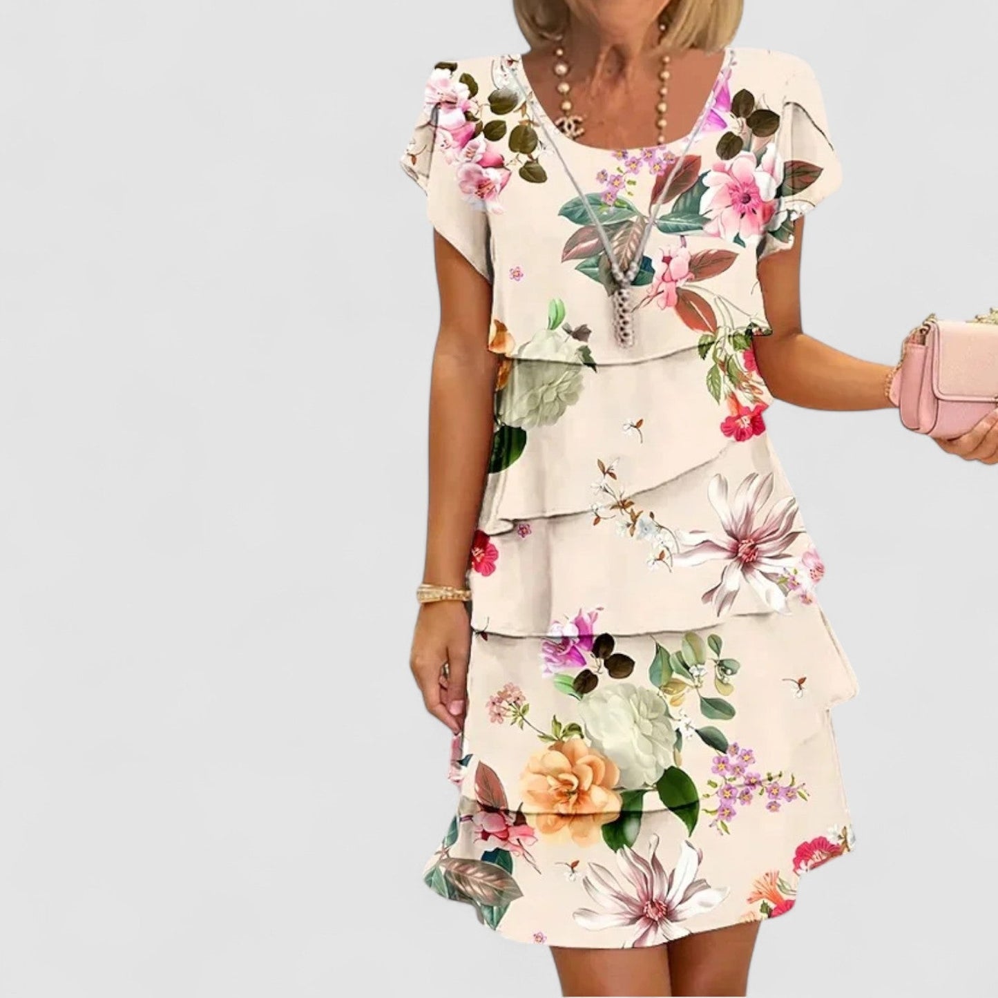 Loretta™ | Bloemen en elegante lange jurk