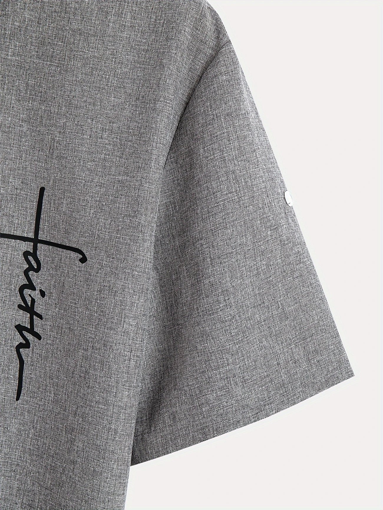 Elliott – Elegant overhemd met korte mouwen en opstaande kraag