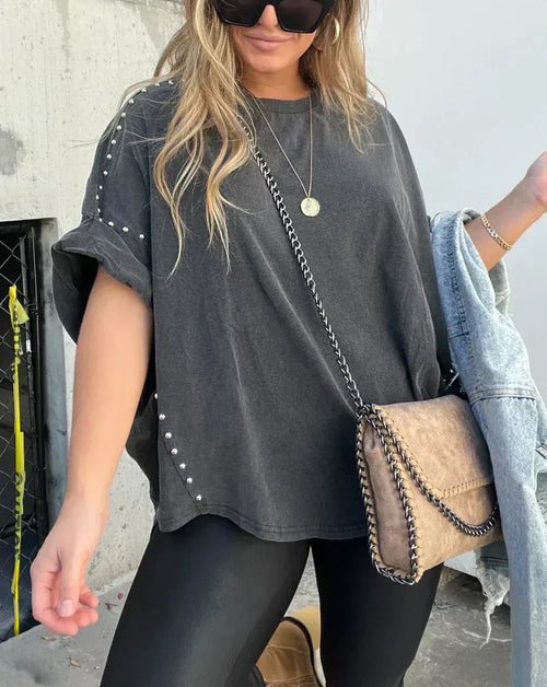 Isabelle™ - Oversized T-shirt met Nieten