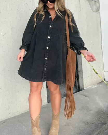 Grace | Denim overhemd met lange mouwen