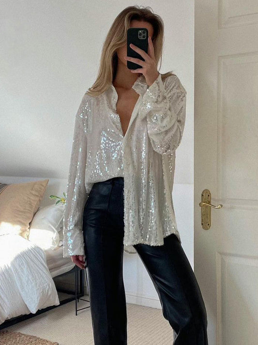 GlitteryDress™: Oversized Blouse Voor Dames