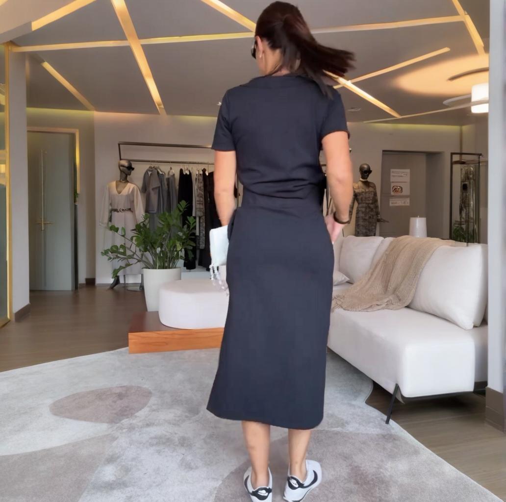 Elegante V-hals top en rokset