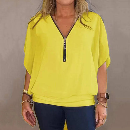 FREDERIKA - CHIFFON TOP MET RITS