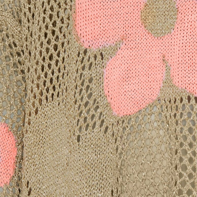 Dames zomerse gebreide pullovertop met uitgesneden zoom