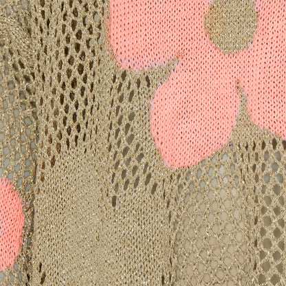 Dames zomerse gebreide pullovertop met uitgesneden zoom