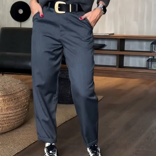 MATHILDA - GESTREEPTE PAK BROEK