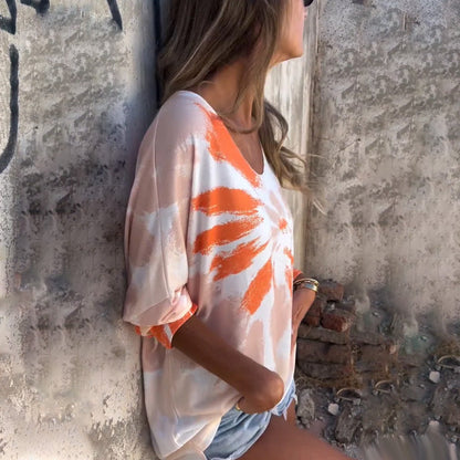 Comfortabele V-hals casual top voor dames