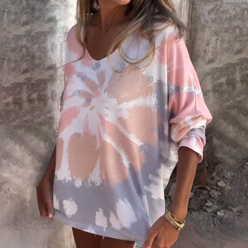 Comfortabele V-hals casual top voor dames