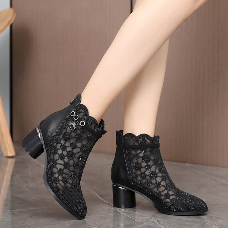 Nieuwe stijl holle damesschoenen met hoge hak✨