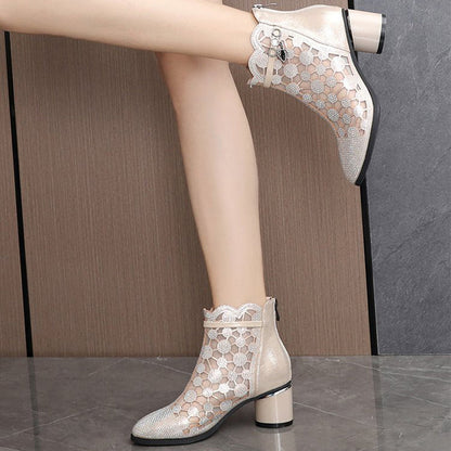 Nieuwe stijl holle damesschoenen met hoge hak✨