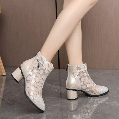 Nieuwe stijl holle damesschoenen met hoge hak✨