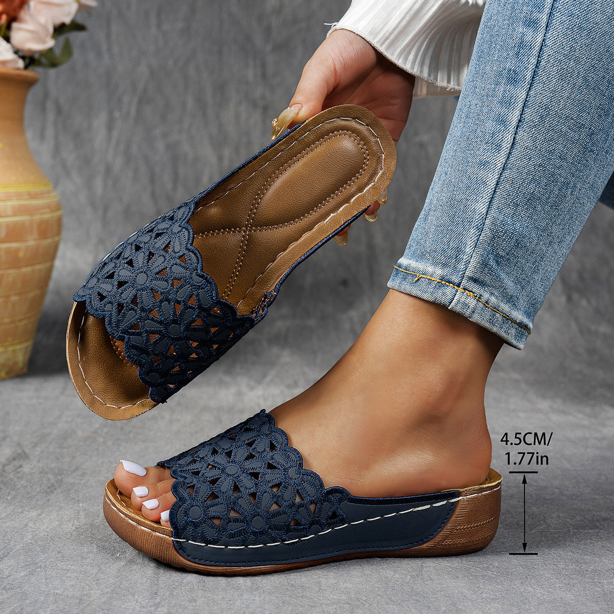 Ademende orthopedische sandalen met open teen voor dames