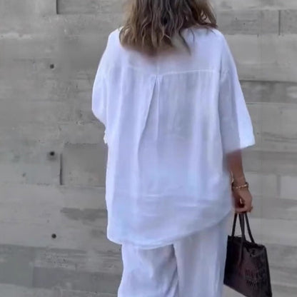 2-delige set van top en broek in losse pasvorm voor dames